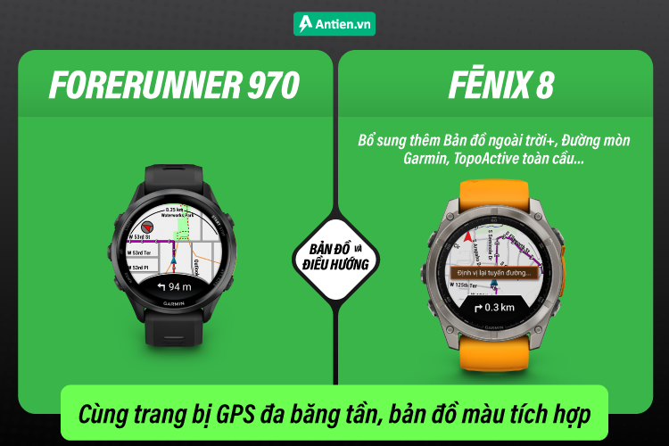 Fenix 8 là quái vật bản đồ thực thụ với hàng loạt bản đồ nnag cao cho dân nghiện khám phá