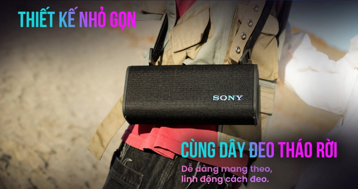 Thiết kế nhỏ gọn linh hoạt của loa Sony ULT Field 3