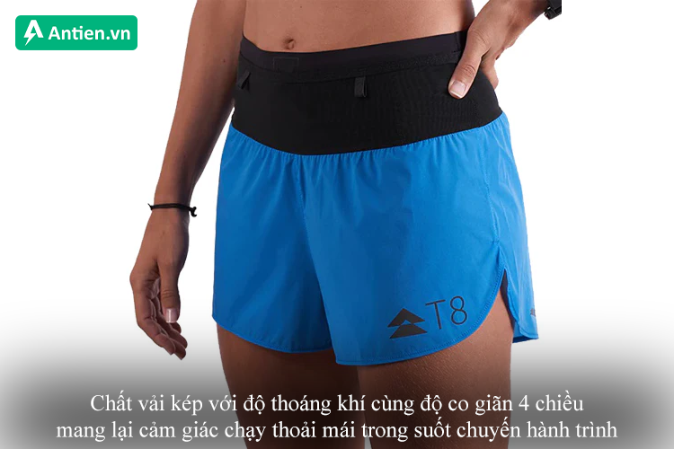 Chất vải kép co giãn và khô thoáng vượt trội