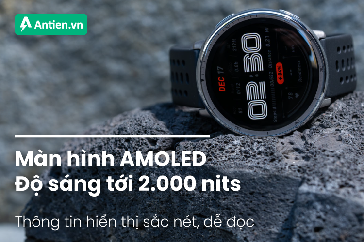 Đồng hồ Amazfit Active 2 nổi bật với màn hình Amoled sáng, sống động