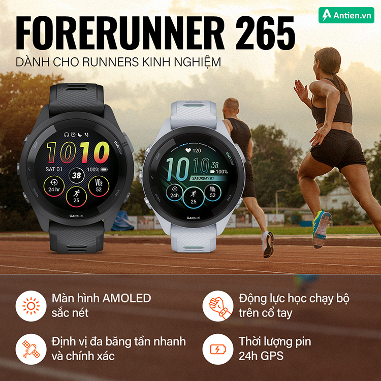 Forerunner 265 dành cho runner kinh nghiệm, tốt nhất trong phân khúc tầm trung