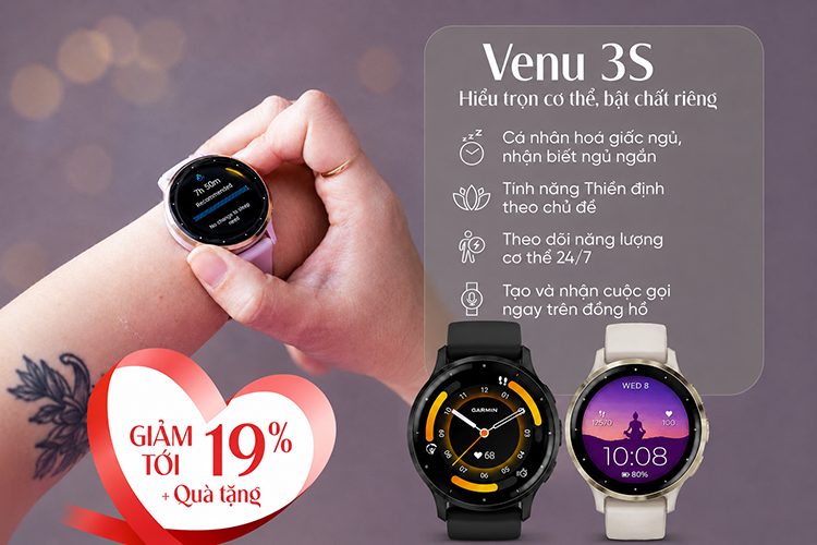 Venu 3S là đồng hồ quốc dân cho nàng đa nhiệm 