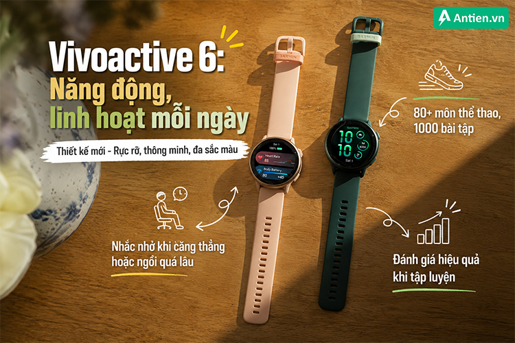 Vivoactive 6 dành cho những cô nàng năng động