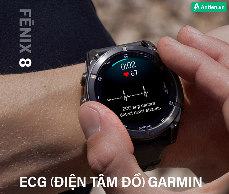 Fenix 8 hỗ trợ ghi lại nhịp tim, các dấu hiệu rối loạn nhịp tim 