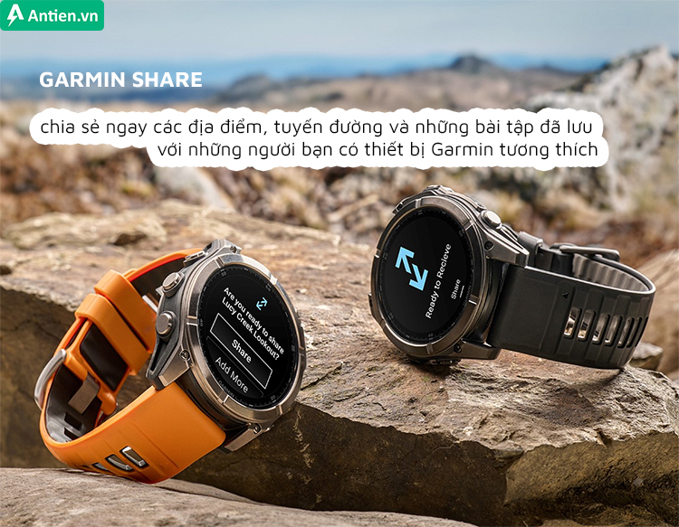 Chia sẻ mọi thông tin về hành trình tập luyện của bạn với thiết bị Garmin tương thích