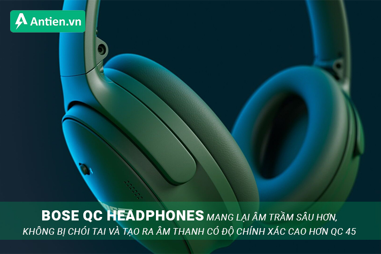 Âm thanh trên QC Headphones có độ chính xác cao và đỡ chói tai hơn so với QC 45