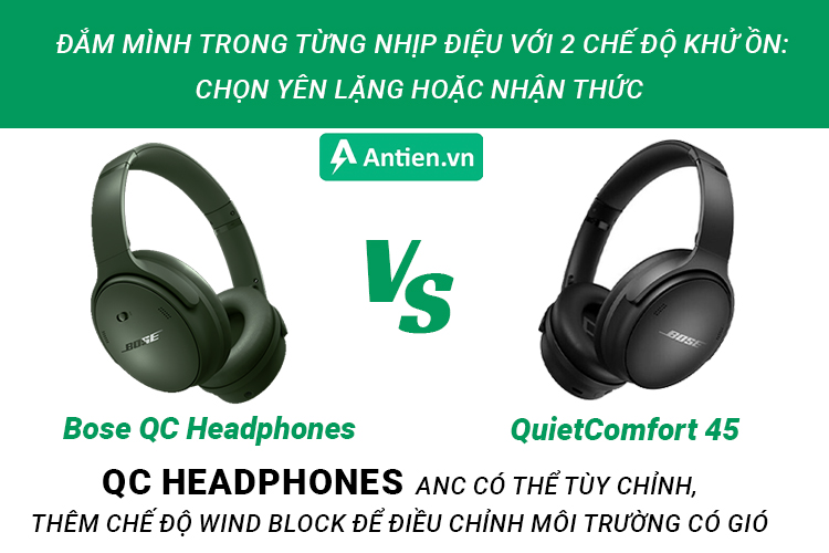 Với khả năng khử tiếng ồn huyền thoại giúp bạn đắm chìm trong từng bản nhạc 