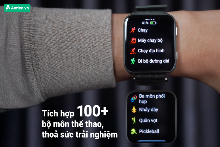 Vận động không giới hạn với 100+ ứng dụng thể thao tích hợp sẵn