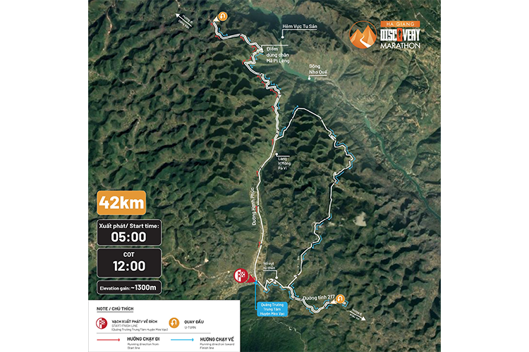 Cung đường cự ly 42km tại Hà Giang Discovery Marathon 2025