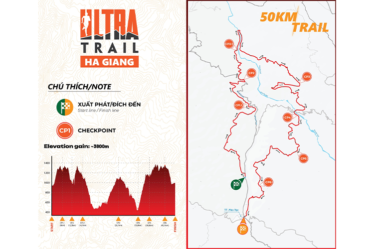 Cung đường cự ly 50km tại Hà Giang Discovery Marathon 2025