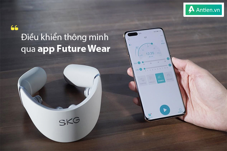 Linh hoạt điều chỉnh máy massage SKG G7 PRO-E thông qua app Future Wear