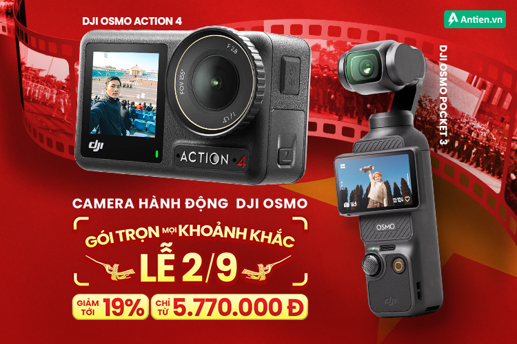 Bắt trọn mọi khoảnh khắc đại lễ cùng DJI: Giảm đến 19% dòng sản phẩm Pocket 3 & Action 4