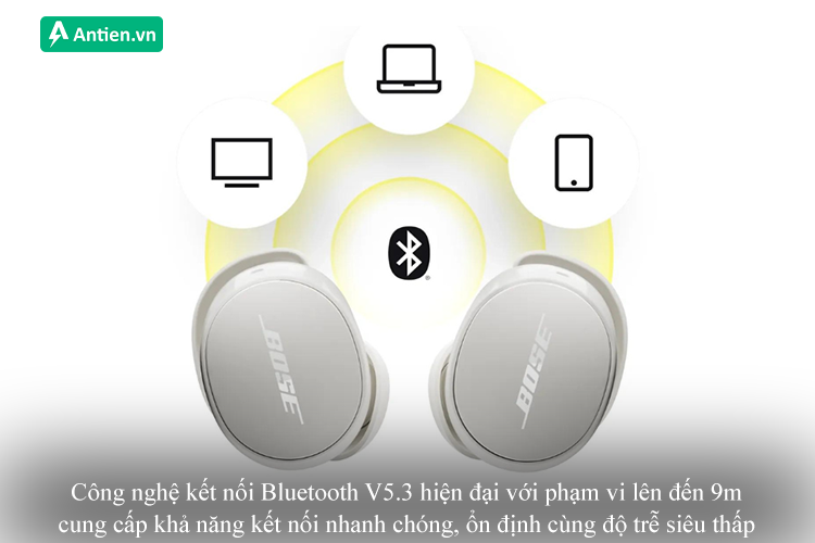 Công nghệ Bluetooth V5.3 kết nối ổn định, nhanh chóng