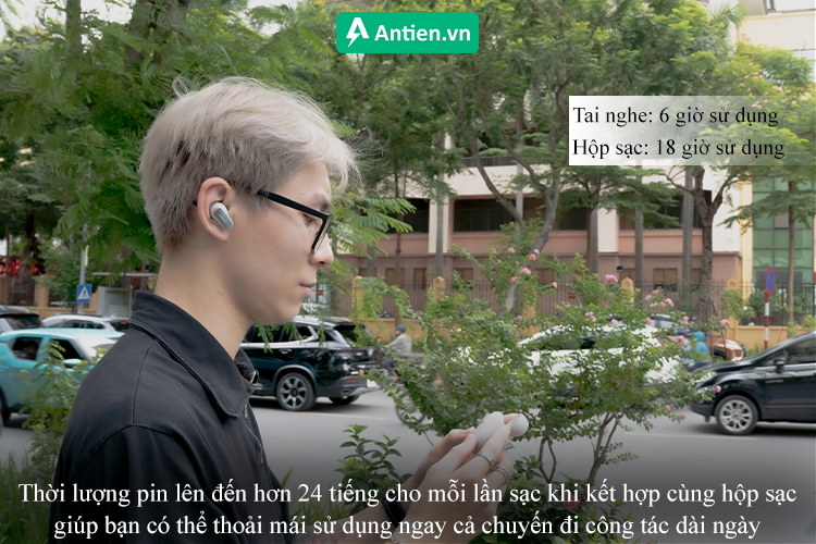 Thời lượng pin đủ lớn cho bạn thoải mái sử dụng trong các chuyến công tác dài