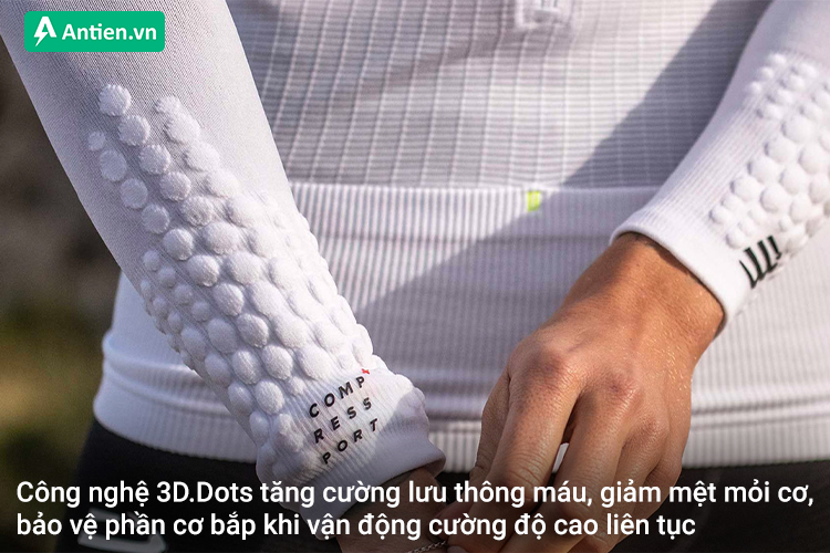 Trang bị công nghệ 3D.Dots tăng cường lưu thông máu, bảo vệ cơ bắp