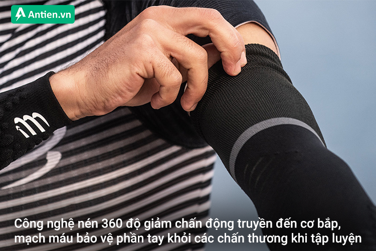 Công nghệ nén 360 độ giảm chấn động lan truyền đến cơ bắp