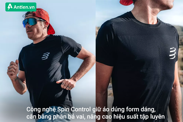 Công nghệ Spin Control giữ áo luôn đúng form dáng, nâng cao hiệu suất tập luyện