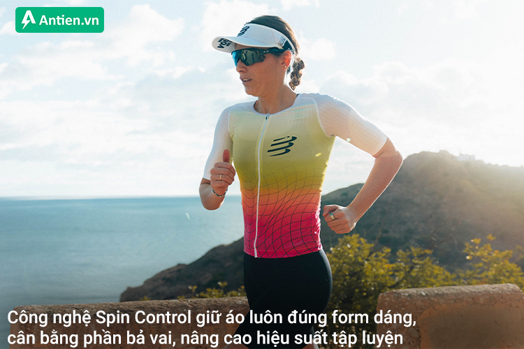 Công nghệ Spin Control giữ áo luôn đúng form dáng, nâng cao hiệu suất tập luyện