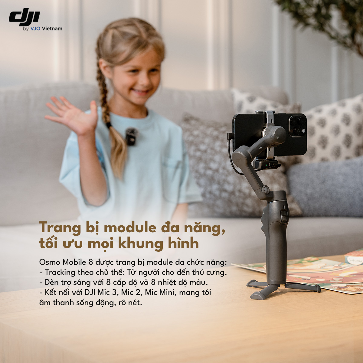 Tính năng theo dõi thông minh trên DJI Osmo Mobile 8