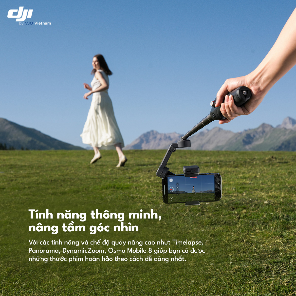 DJI Osmo Mobile 8 hỗ trợ nhiều chế độ quay sáng tạo