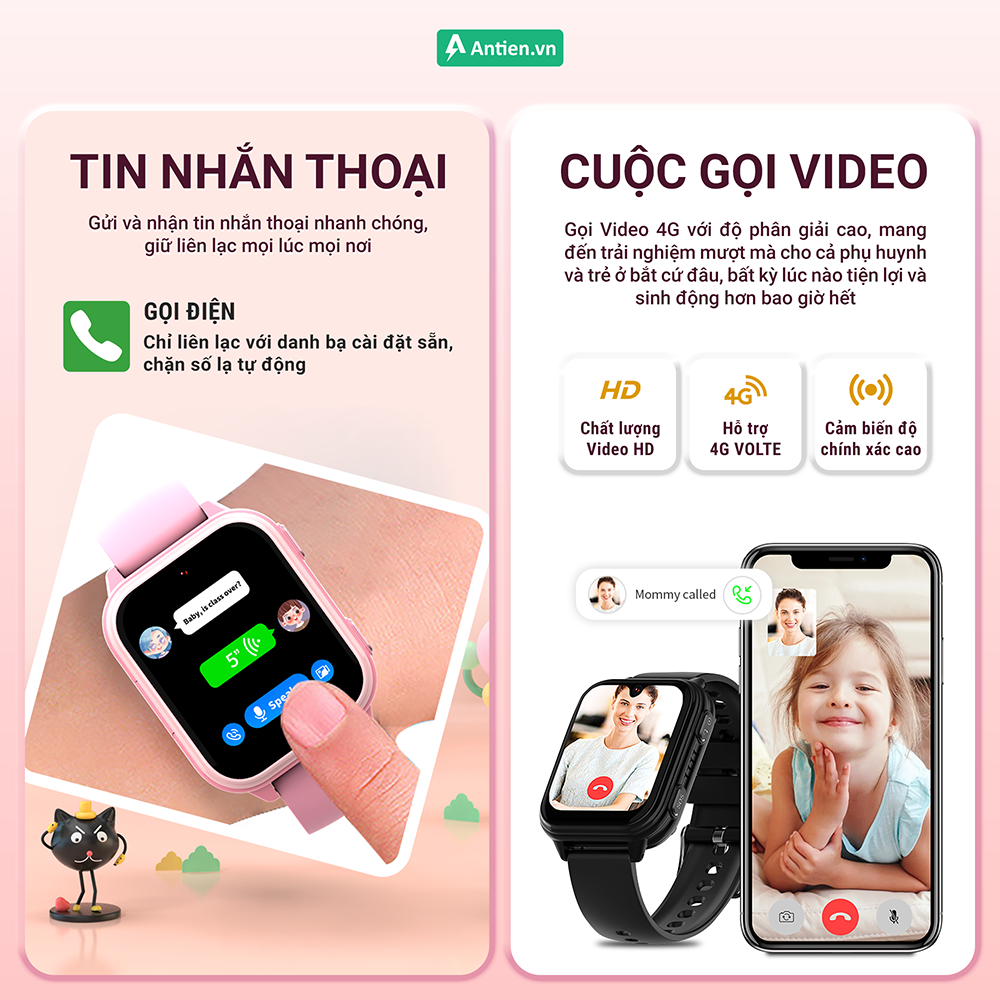Cuộc gọi video sắc nét, tin nhắn thoại tiện lợi với phụ huynh