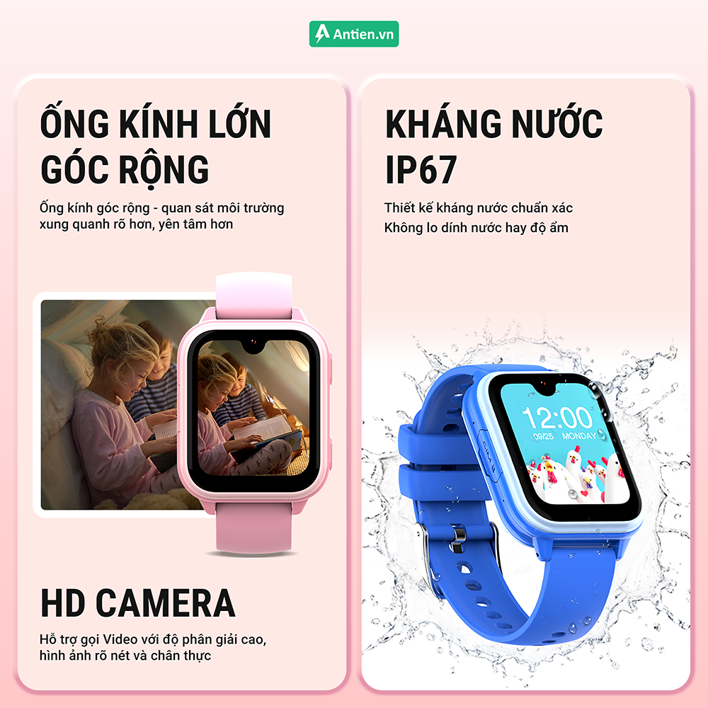 Ống kính rộng và khả năng kháng nước IP67