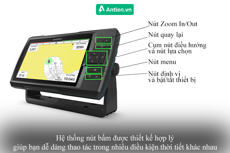 Hệ thống nút bấm được phân bố hợp lý giúp điều khiển dễ dàng