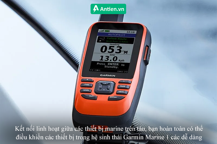 Kết nối linh hoạt với hệ sinh thái Garmin Marine, điều khiển dễ dàng mọi tiện nghi