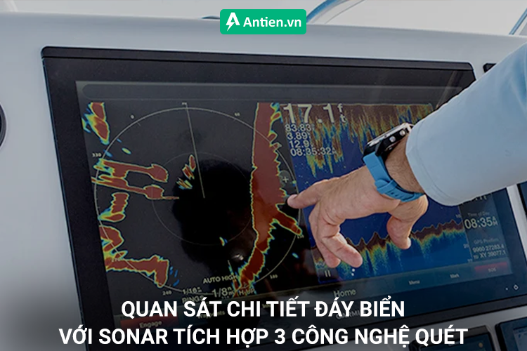 Quan sát chi tiết đáy biển với SONAR tích hợp 3 công nghệ quét
