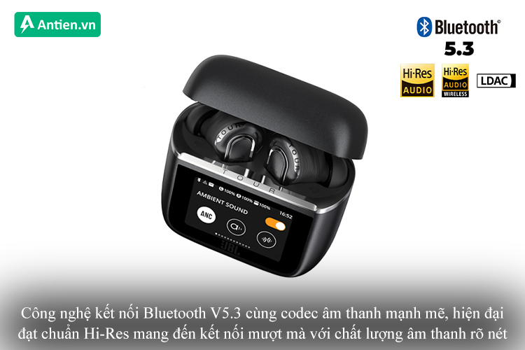 Trang bị công nghệ Bluetooth V5.3 cho kết nối mượt mà, âm thanh mạnh mẽ