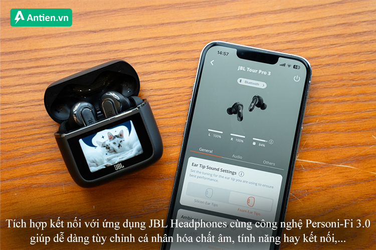 Tùy chỉnh cá nhân hóa dễ dàng với ứng dụng JBL Headphones