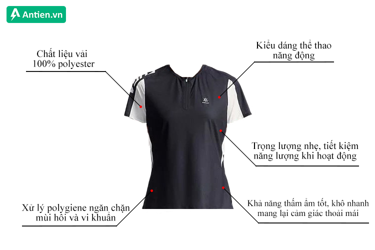 Thông tin áo thể thao nữ Kailas Half-zip T-shirt