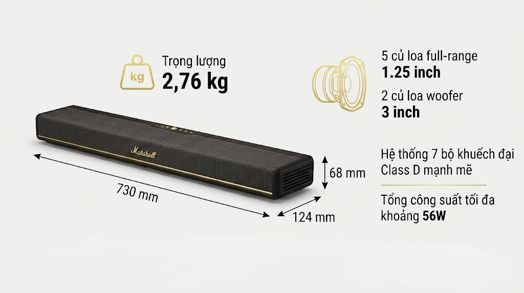 loa soundbar Marshall Heston 60
