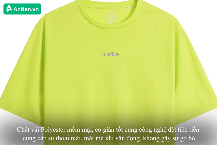 Chất vải Polyester mềm mại, thoáng mát tạo độ thoải mái khi mặc