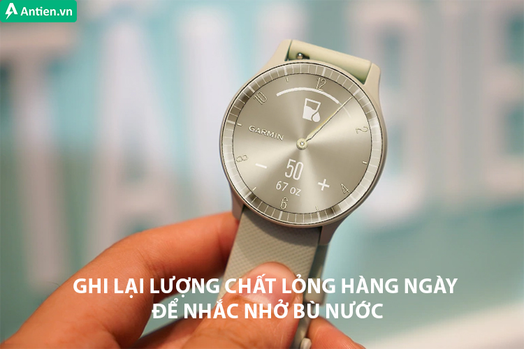 Theo dõi lượng nước uống để nhắc nhở bù và đặt mục tiêu bổ sung nước