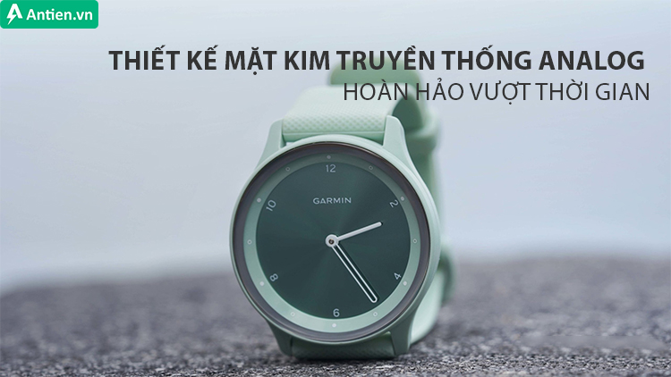 Dòng Garmin Vivomove đều sở hữu kiểu dáng mặt tròn với thiết kế kim cổ điển truyền thống