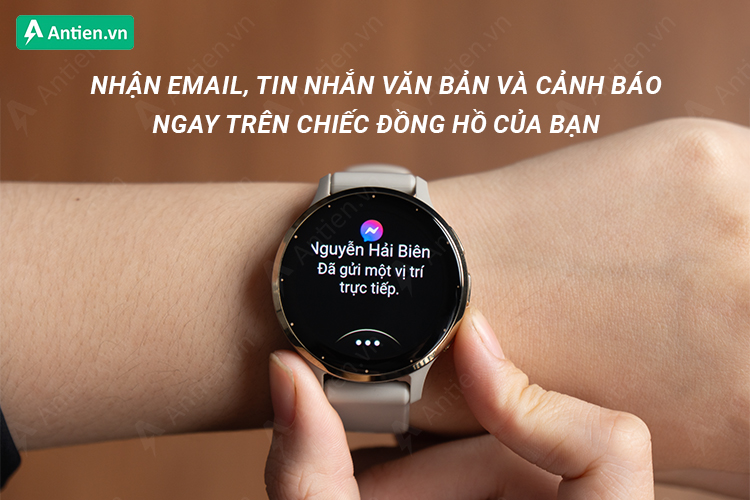 Ngay từ cổ tay, bạn có thể nhận các thông báo về tin nhắn, email, cảnh báo, âm nhạc...