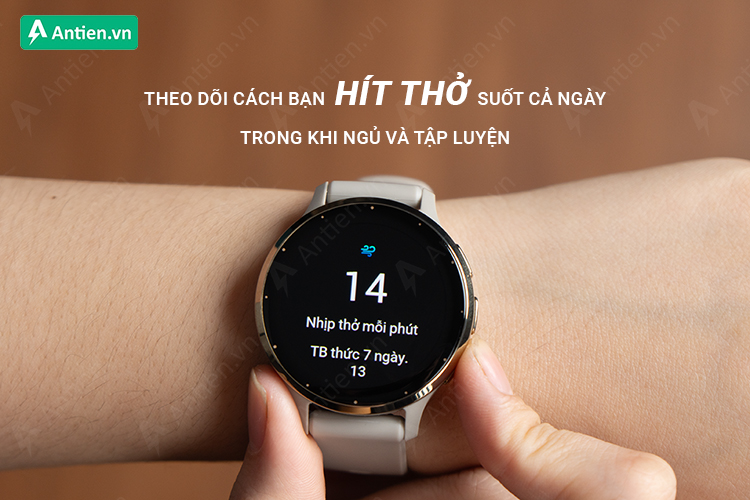 Venu 3S theo dõi cách bạn hít thở ngày và đêm