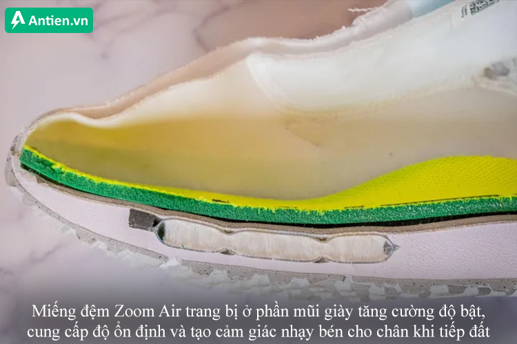 Miếng đệm Zoom Air trang bị tại phần mũi giày