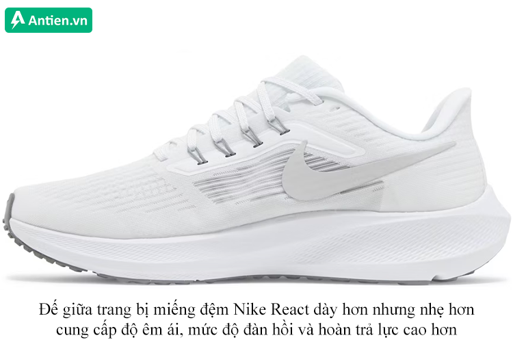 Đế giữa trang bị lớp đệm Nike React dày dặn