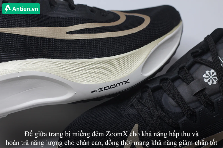 Đế giữa ZoomX tăng cường khả năng đàn hồi và hoàn trả lực mạnh mẽ