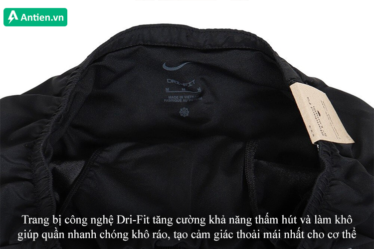 Công nghệ Dri-Fit tăng cường khả năng thấm hút