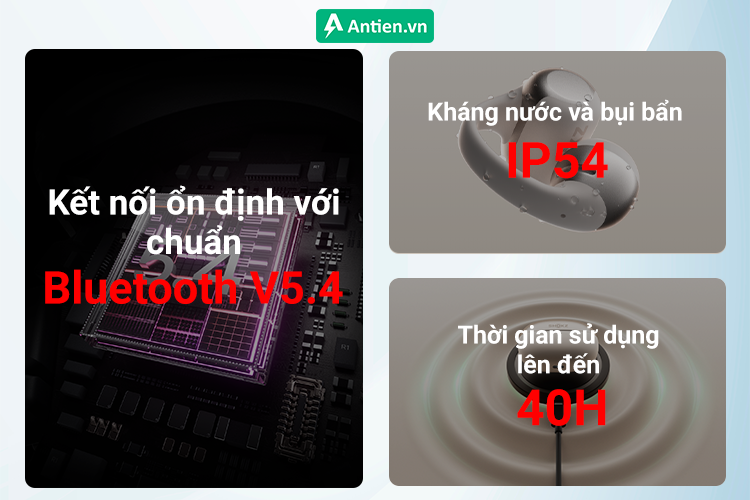Khả năng chống chịu trên tai nghe thể thao OpenDot One