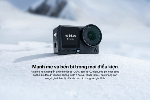 DJI Osmo Action 6 bền bỉ trong điều kiện khắc nghiệt