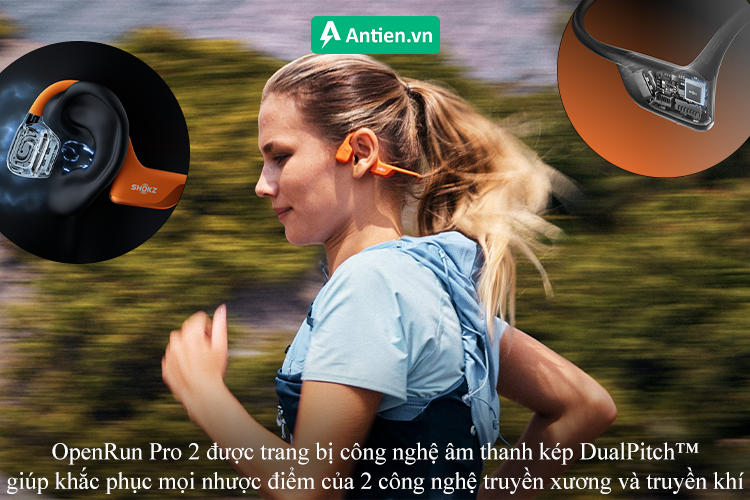 OpenRun Pro 2 trang bị công nghệ âm thanh kép DualPitch™ thế hệ thứ 10