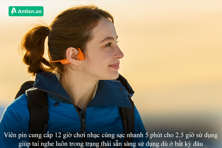 Cung cấp 12 giờ chơi nhạc cho trải nghiệm âm thanh được trọn vẹn