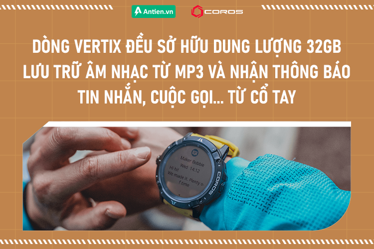 Ngay trên cổ tay nhận thông báo tin nhắn, cuộc gọi và tận hưởng âm nhạc