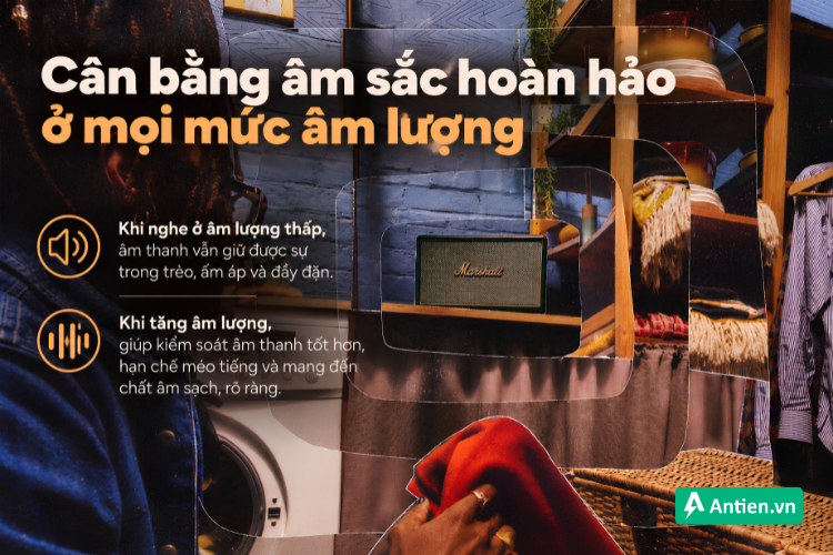 Marshall Acton IV cân bằng âm sắc tự động cho chất âm ổn định ở mọi mức âm lượng