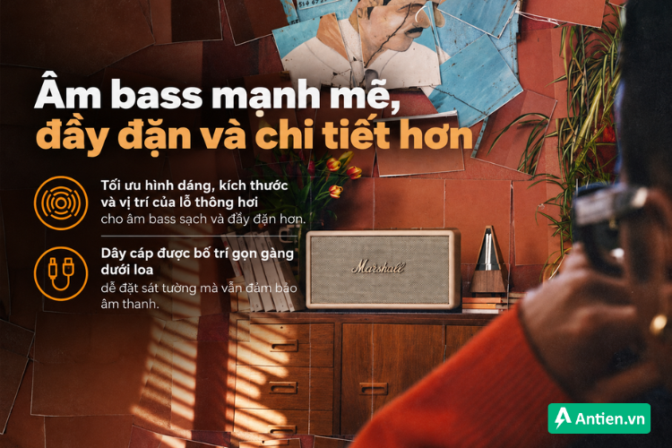 Loa Marshall Stanmore IV mang âm bass mạnh mẽ, đầy đặn và chi tiết hơn
