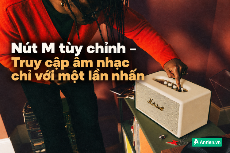 Loa Marshall Stanmore IV có nút M tùy chỉnh, truy cập âm nhạc chỉ với một lần nhấn